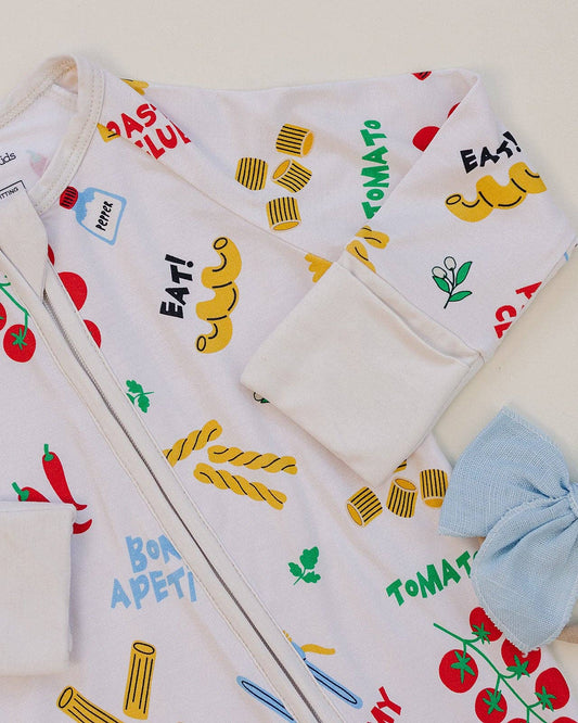 Pasta Club Zippered Pajama