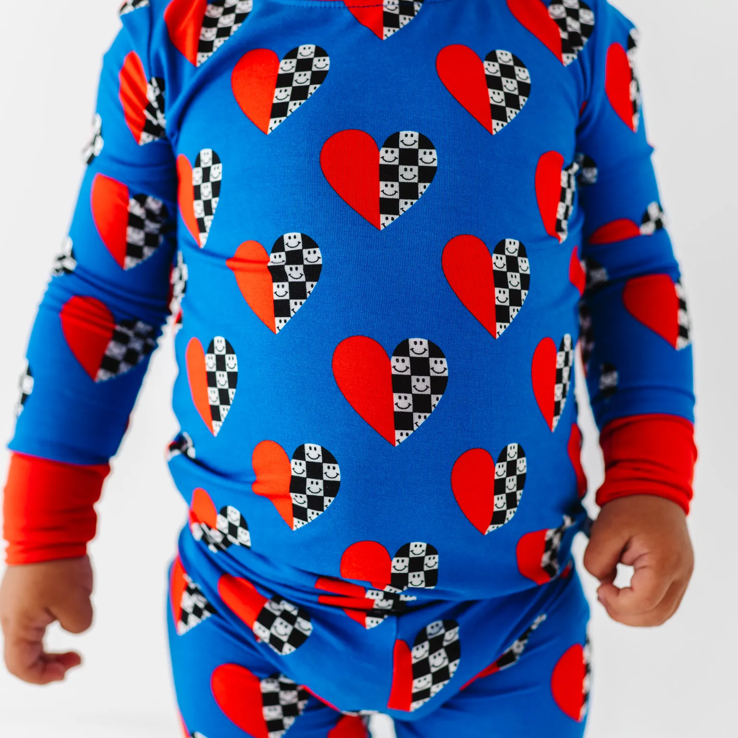 Racing Heart Zippered Pajama Set
