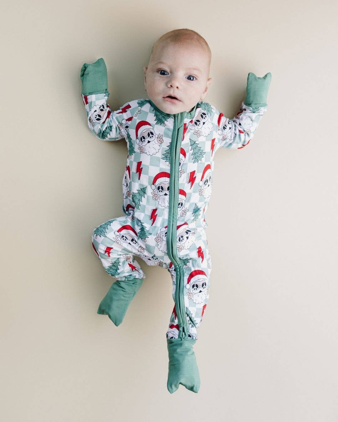 Groovy Santa Zippered Romper