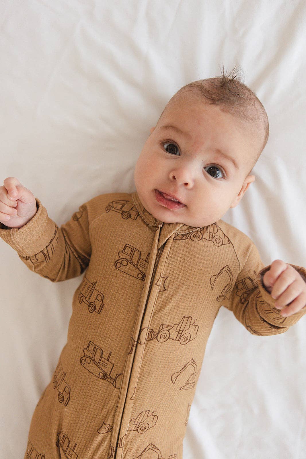 Construction Ribbed Zippered Pajama