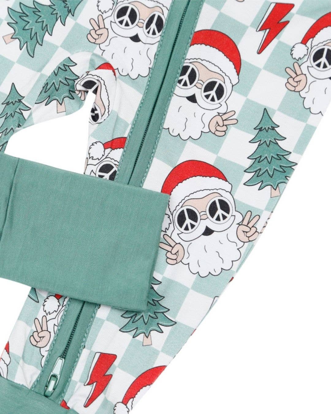 Groovy Santa Zippered Romper