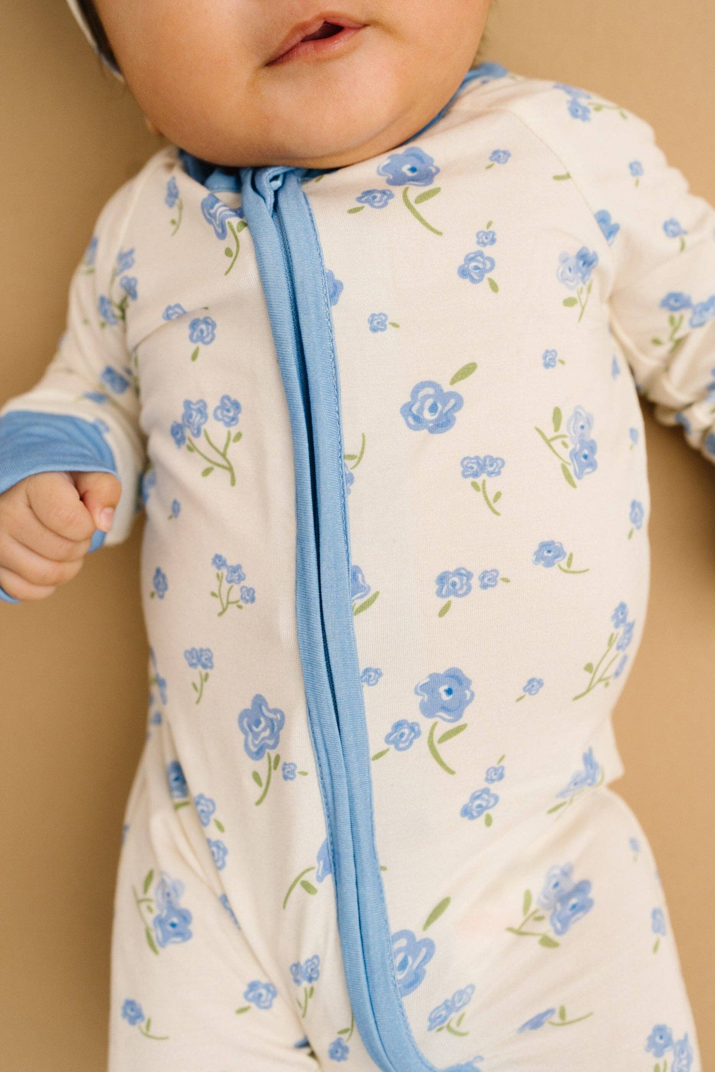 Blue Blooms Zippered Pajama