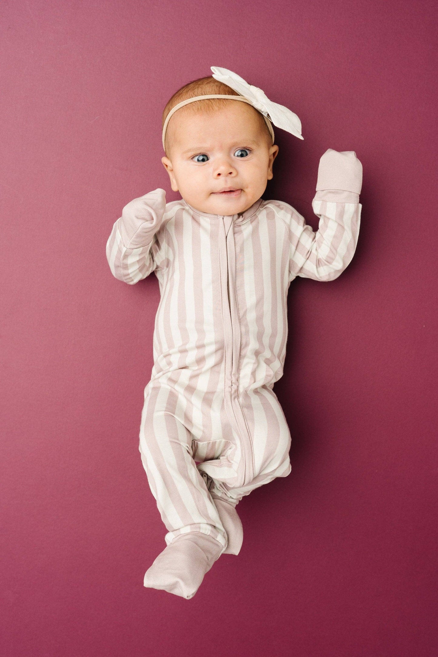 Blush Stripe Zippered Pajama