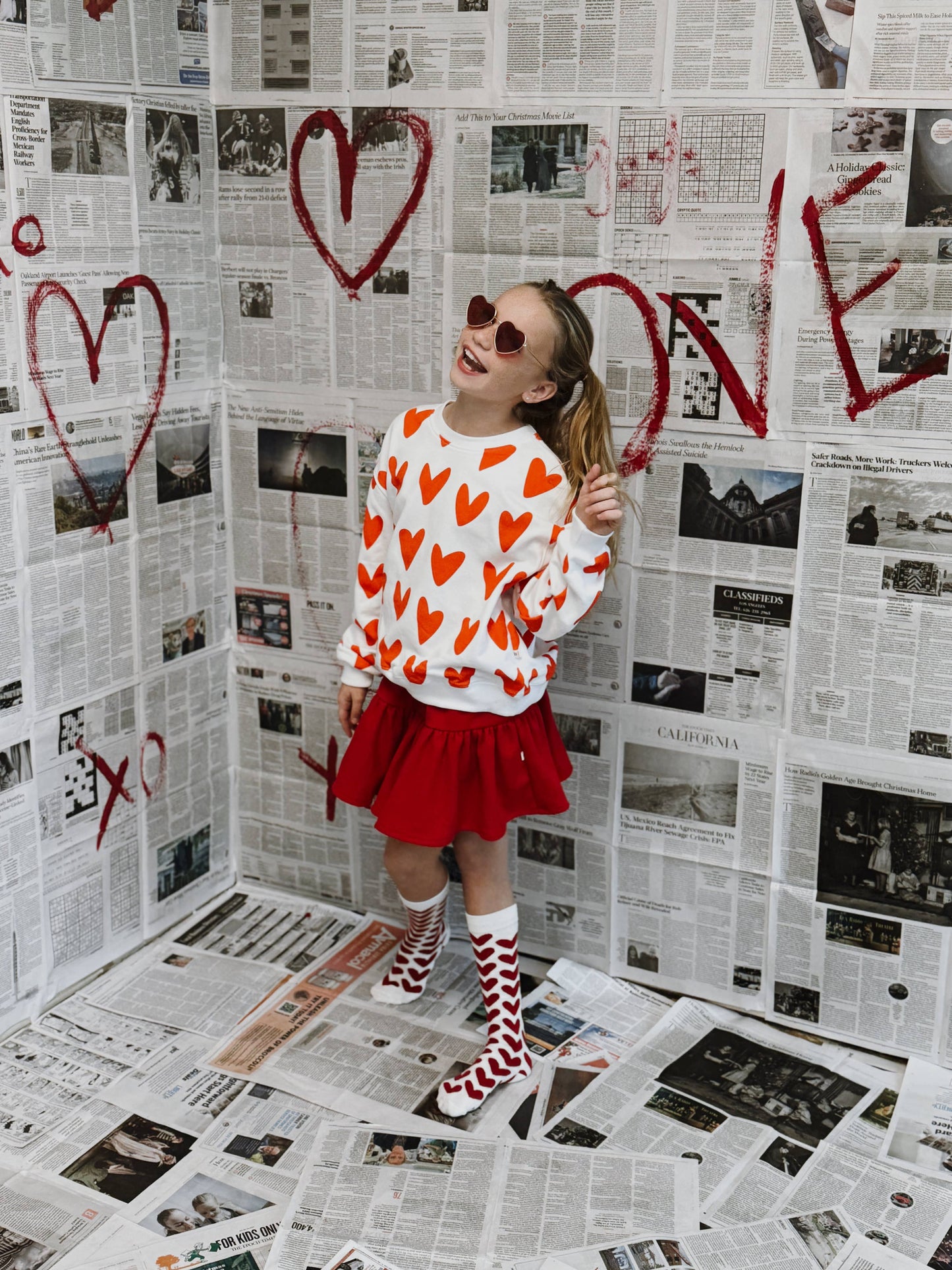 Hearts All Over Crewneck