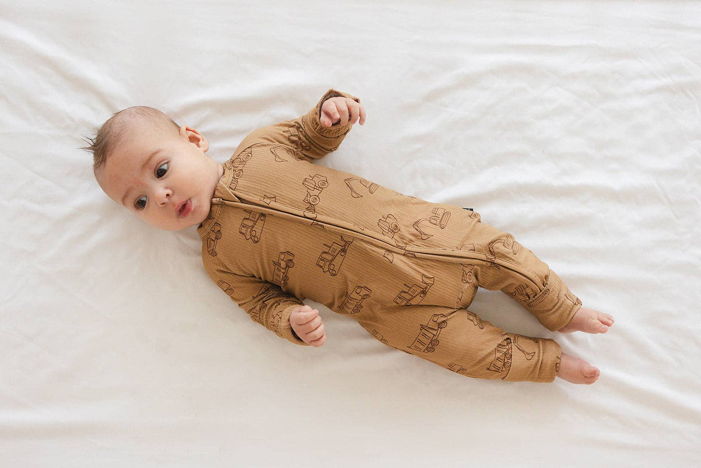 Construction Ribbed Zippered Pajama