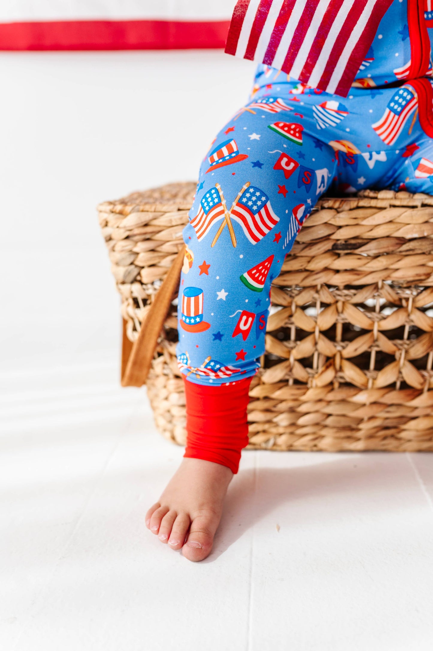 Red, White & Cozy Zippered Pajama