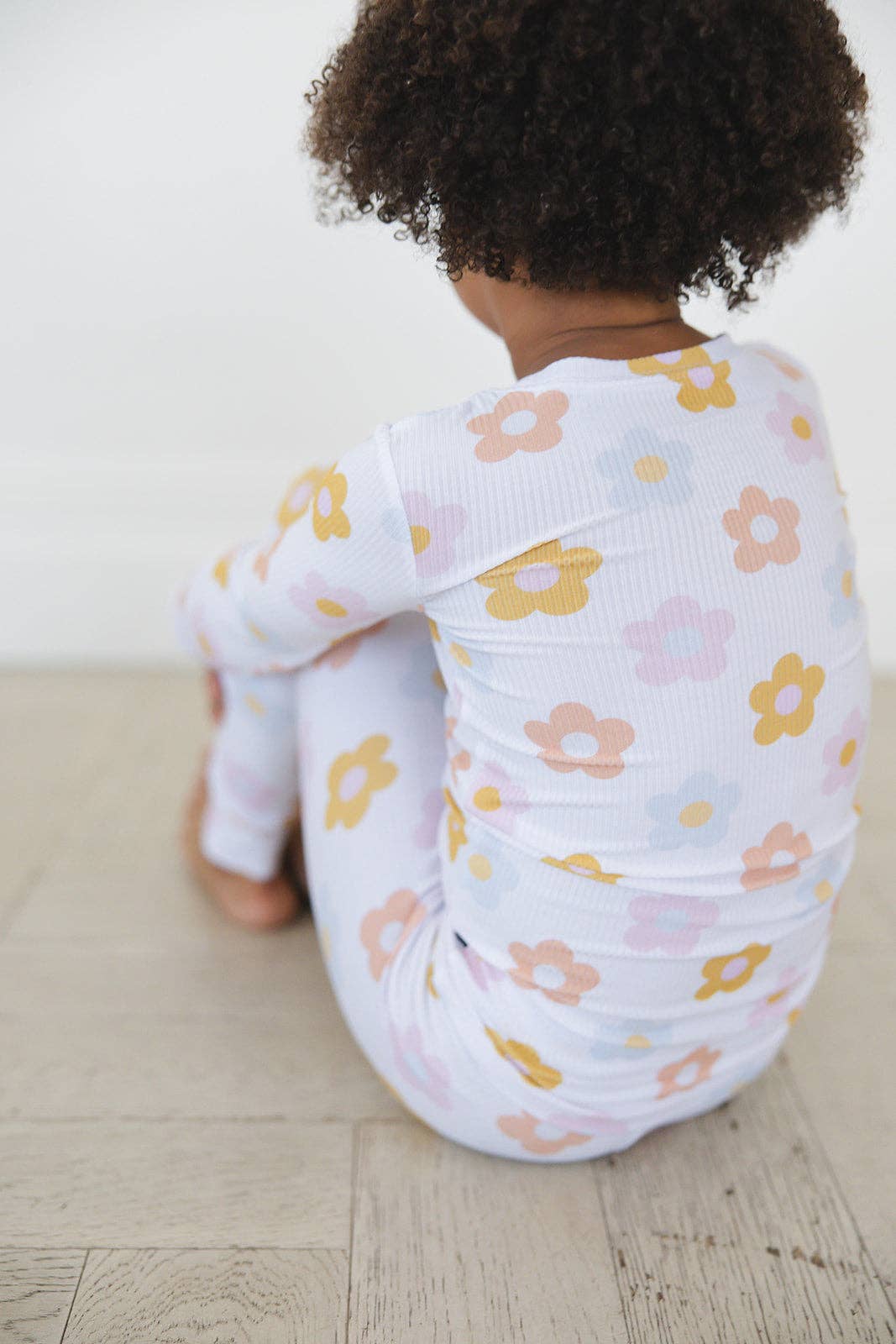 Spring Daisy Ribbed Pajama Set