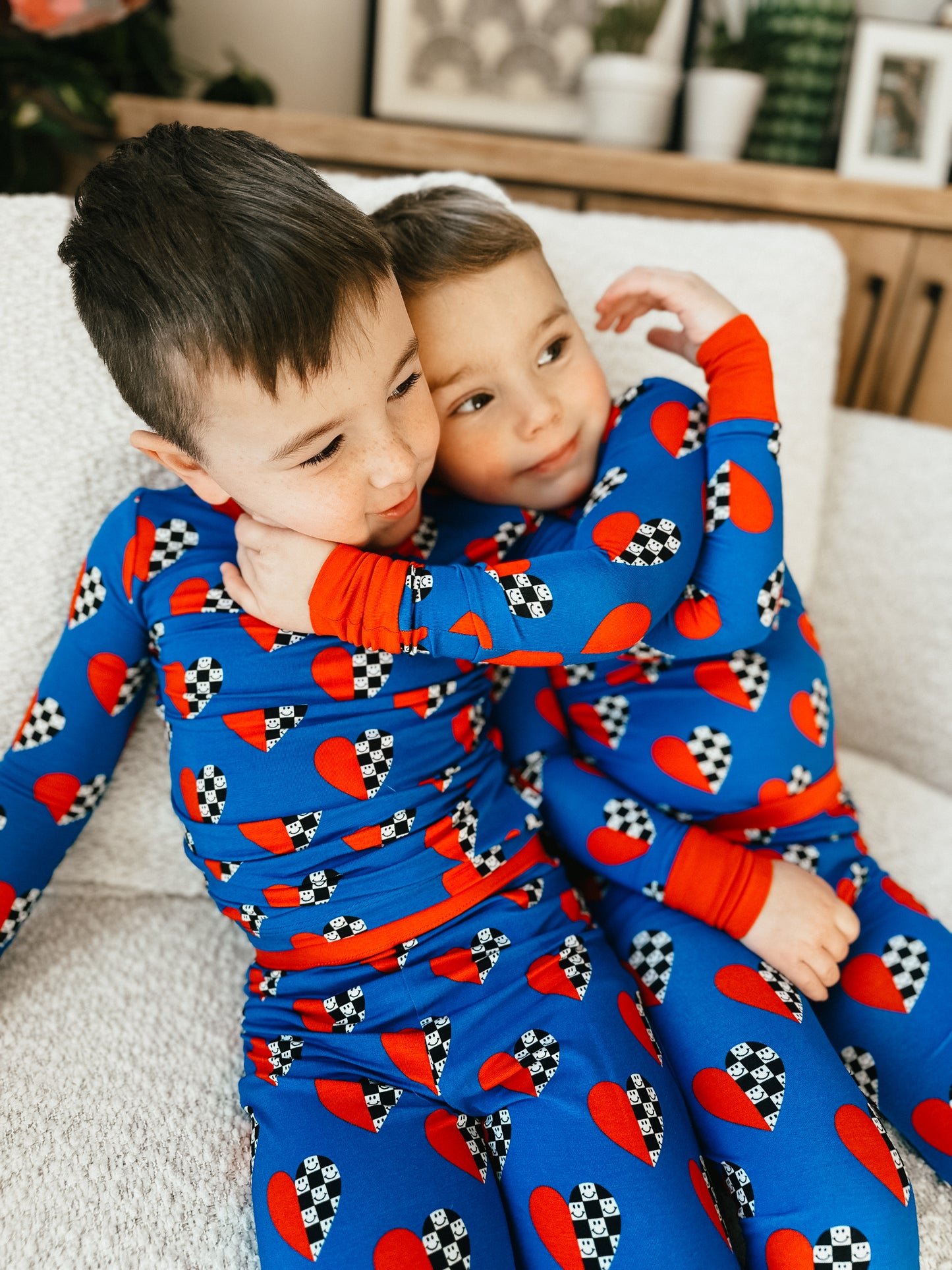 Racing Heart Zippered Pajama Set