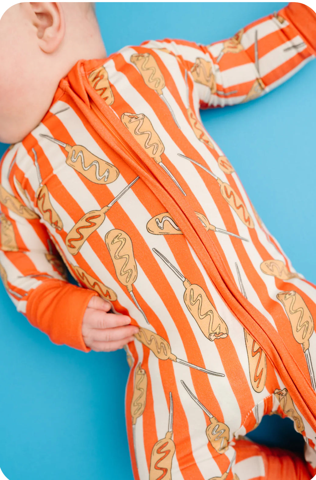 Corn Dog Zippered Pajama