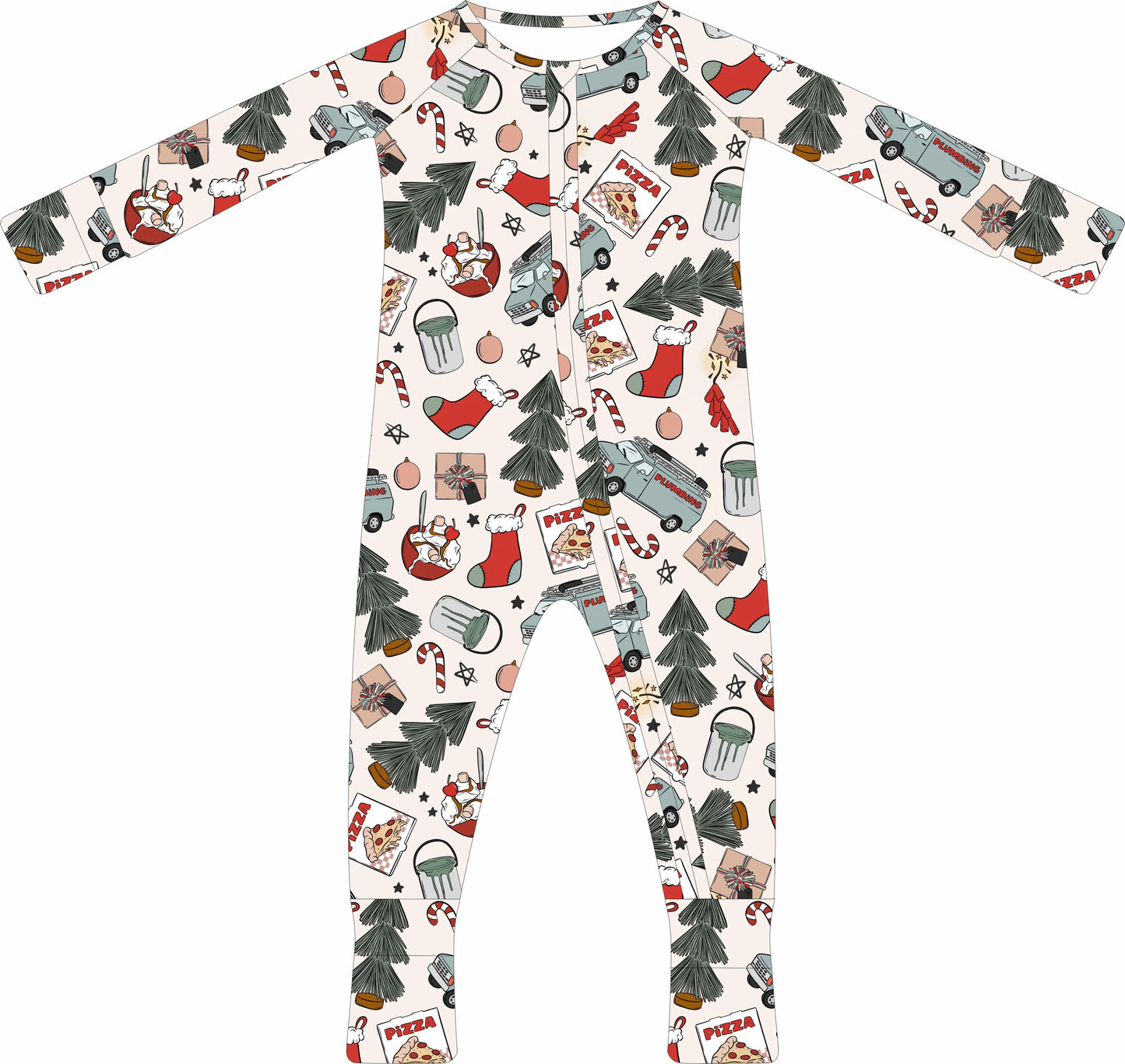 Holiday Mischief Zippered Pajama