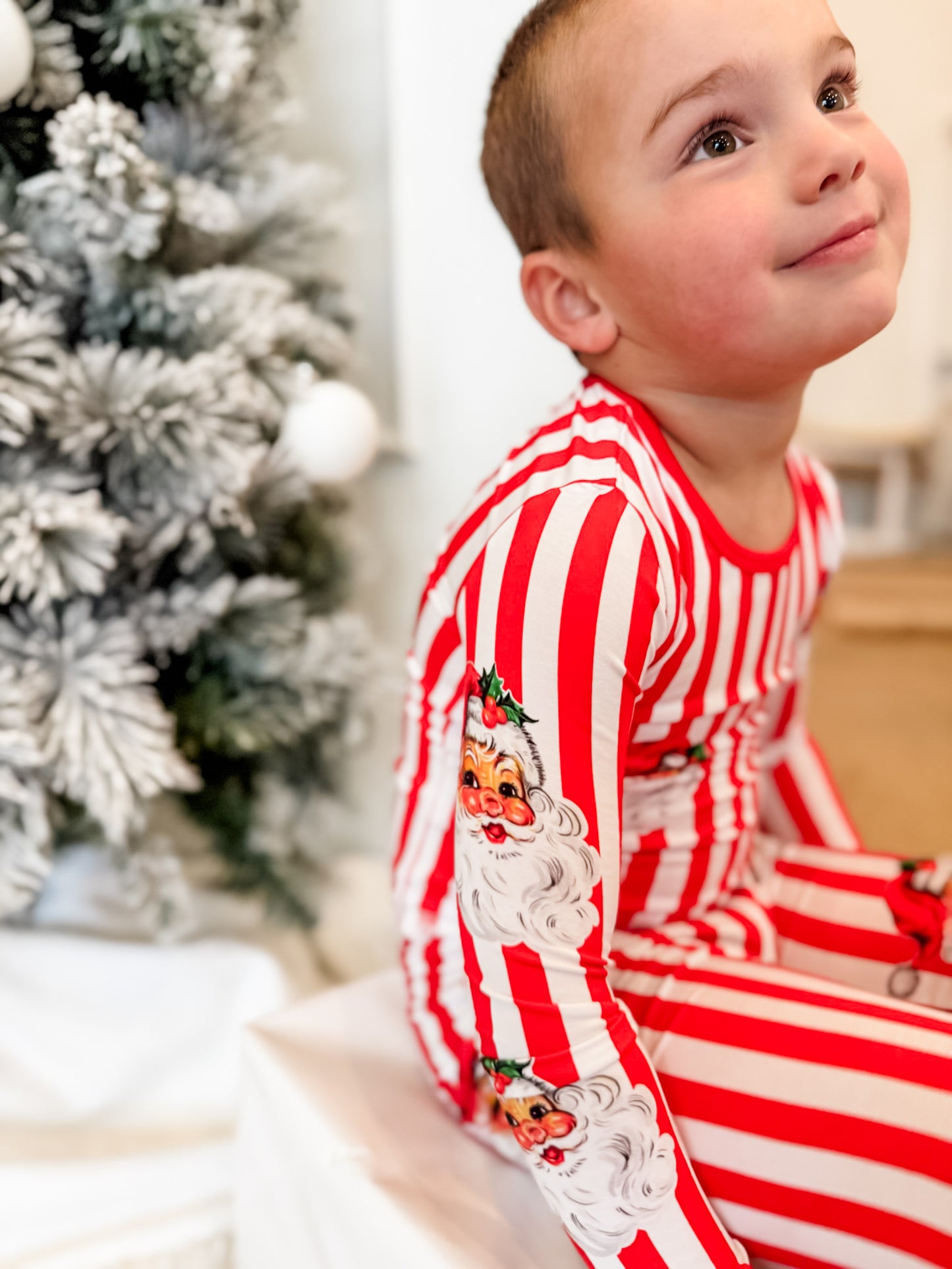 Red Classic Santa Two Piece Pajama Set