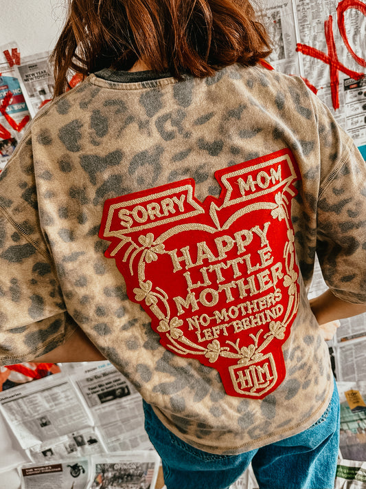 Sorry Mom Leopard Tee