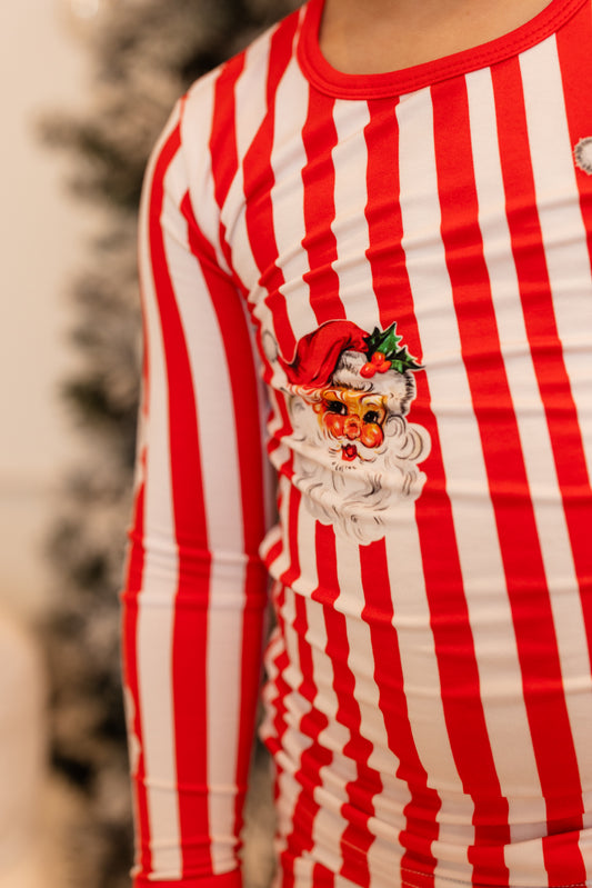 Red Classic Santa Two Piece Pajama Set