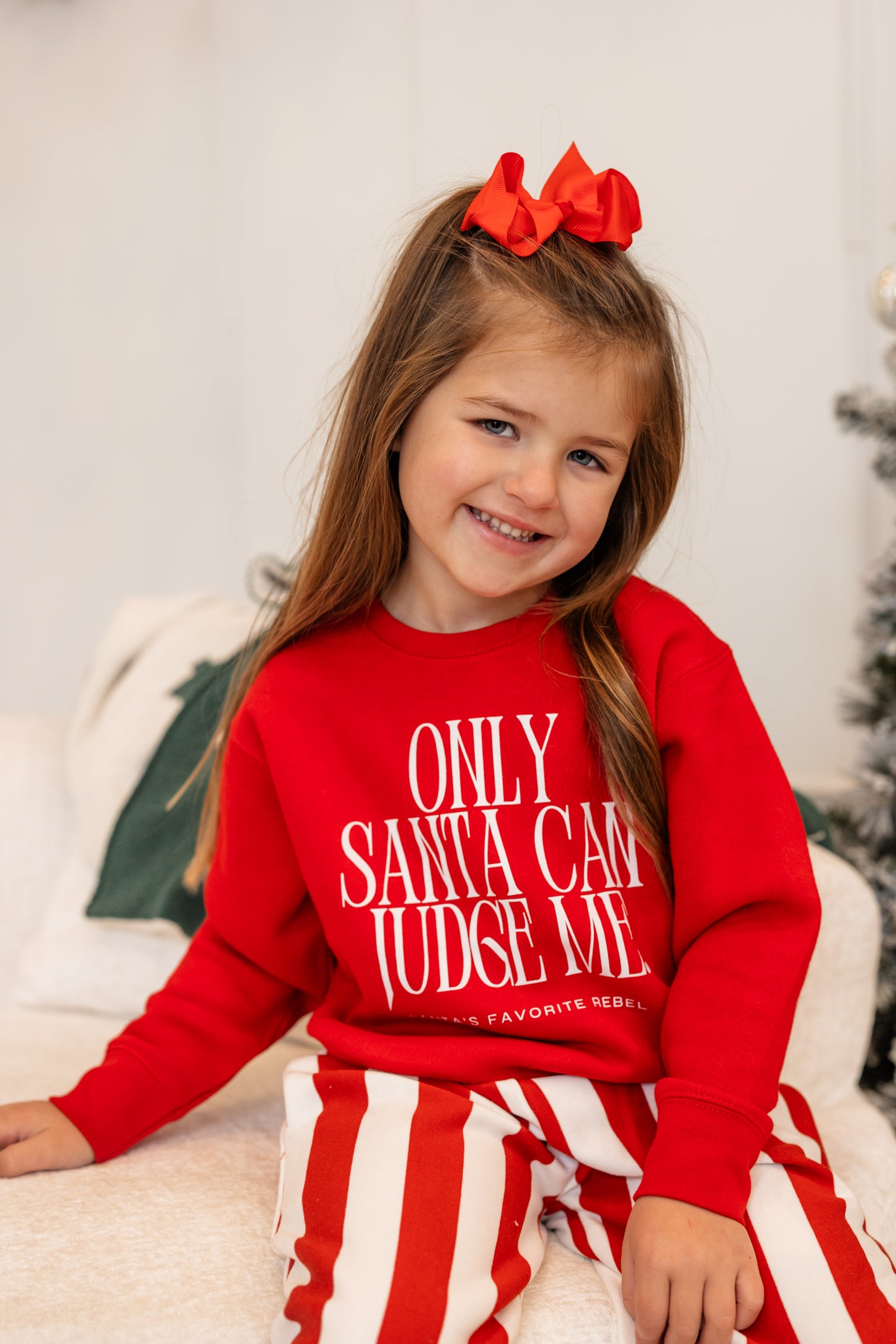 Only Santa Can Judge Me Child Crewneck