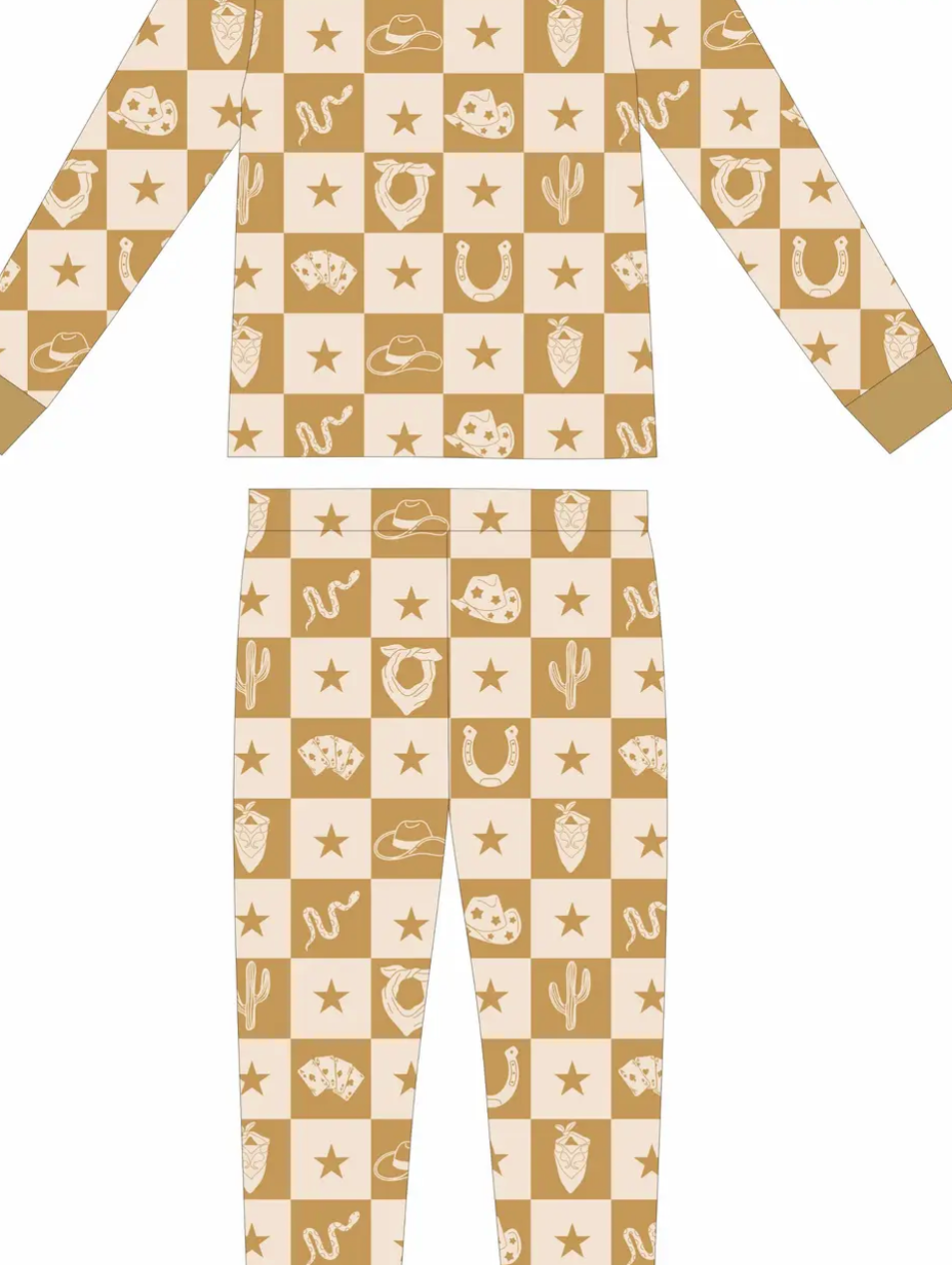 Desert Rodeo Two Piece Pajama Set