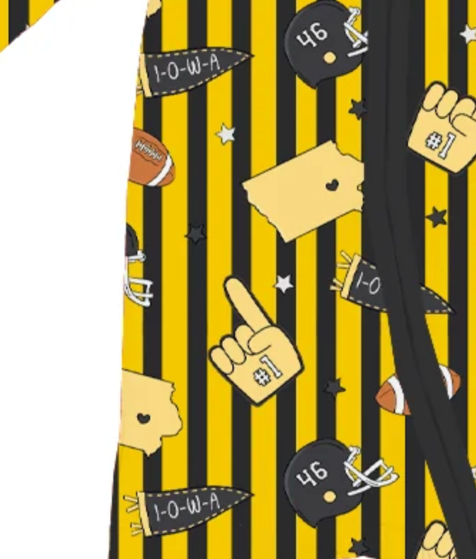 Iowa Game Day Zippered Pajamas