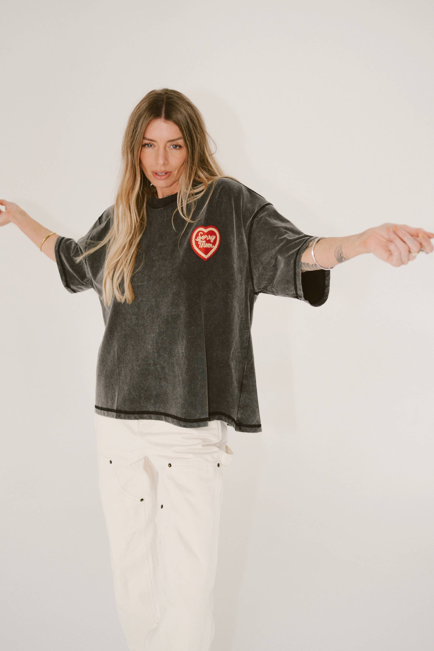 Sorry Mom Black Graphic Tee