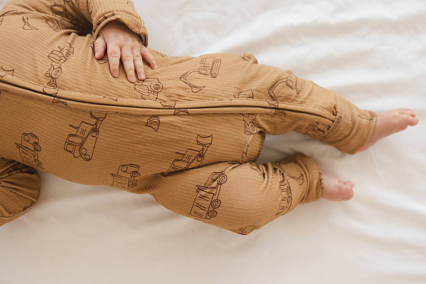 Construction Ribbed Zippered Pajama