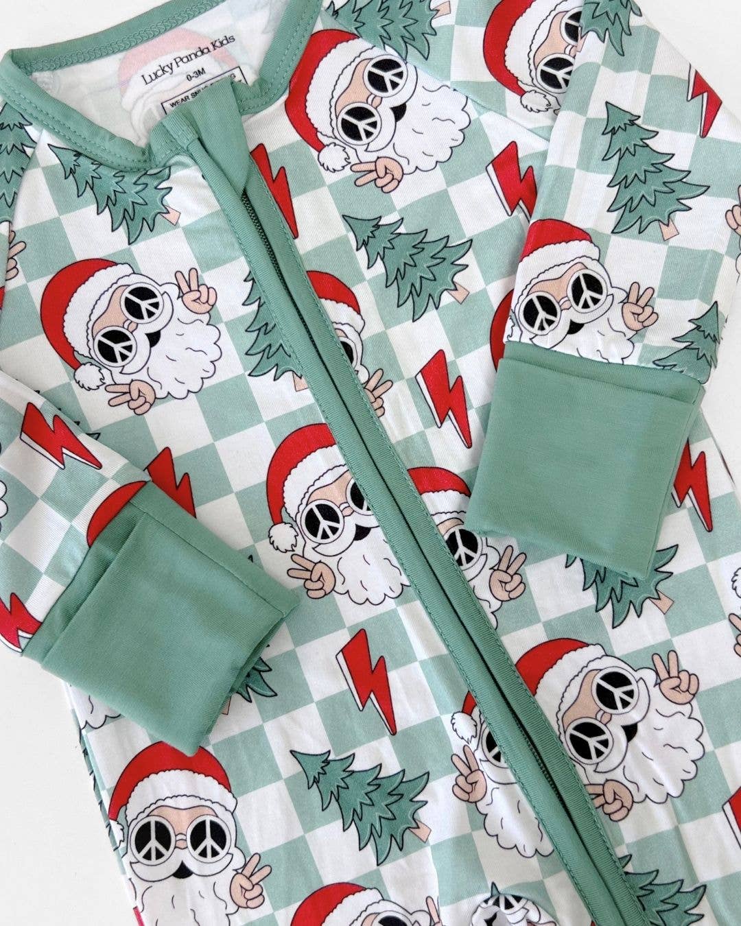 Groovy Santa Zippered Romper