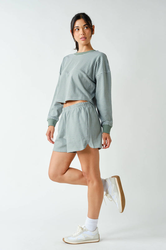 Boardwalk Stripe Crewneck Set