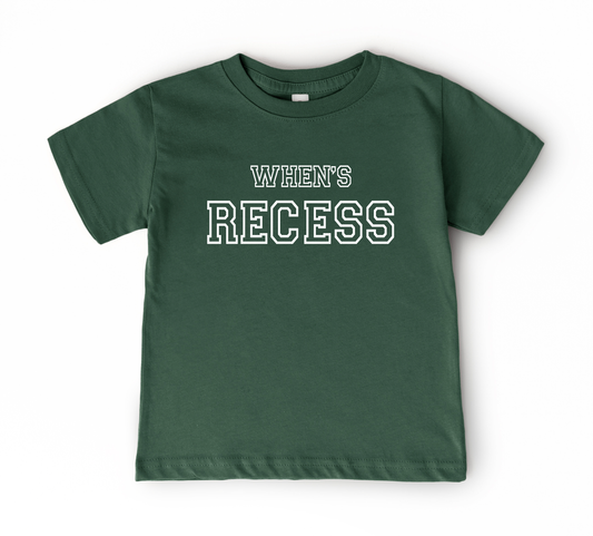 When's Recess Back to School Tee
