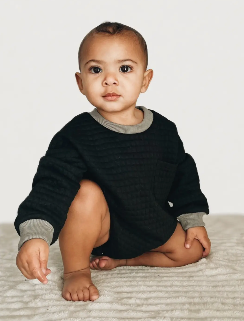 Raven Sweatshirt Romper
