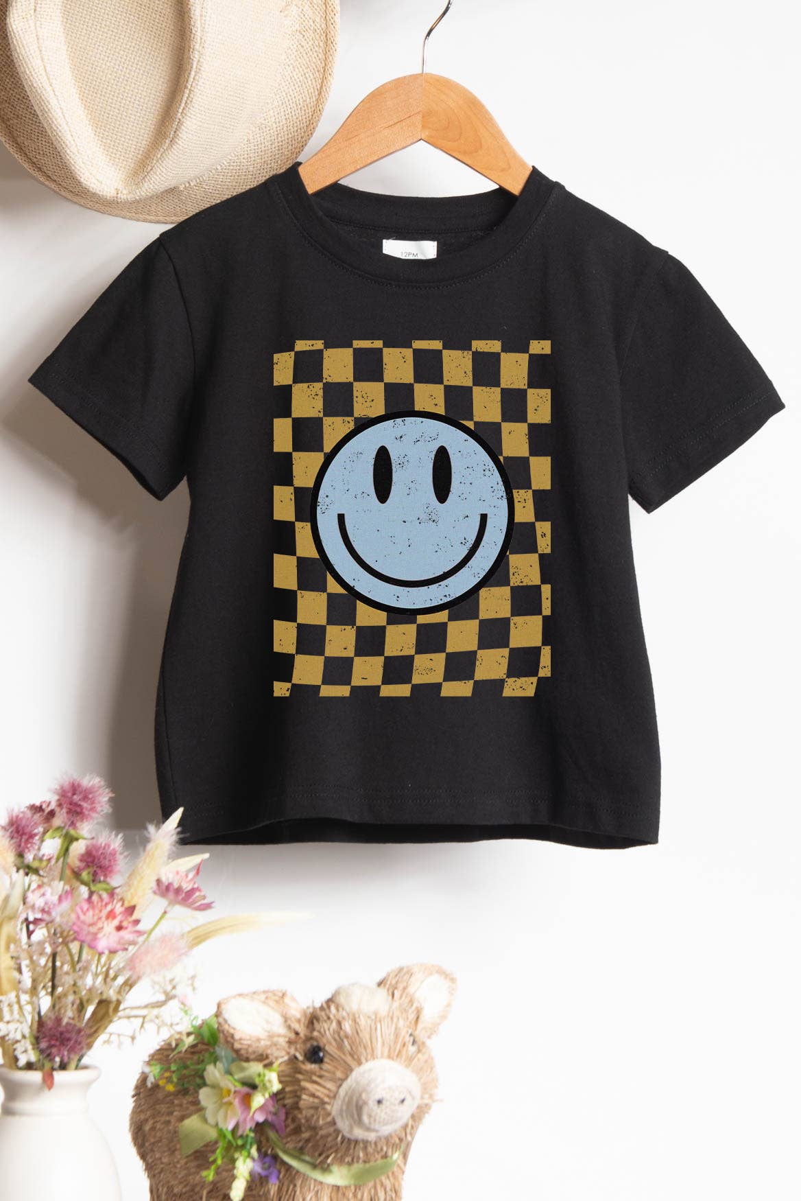 Retro Smile Graphic Tee- Girls Fit