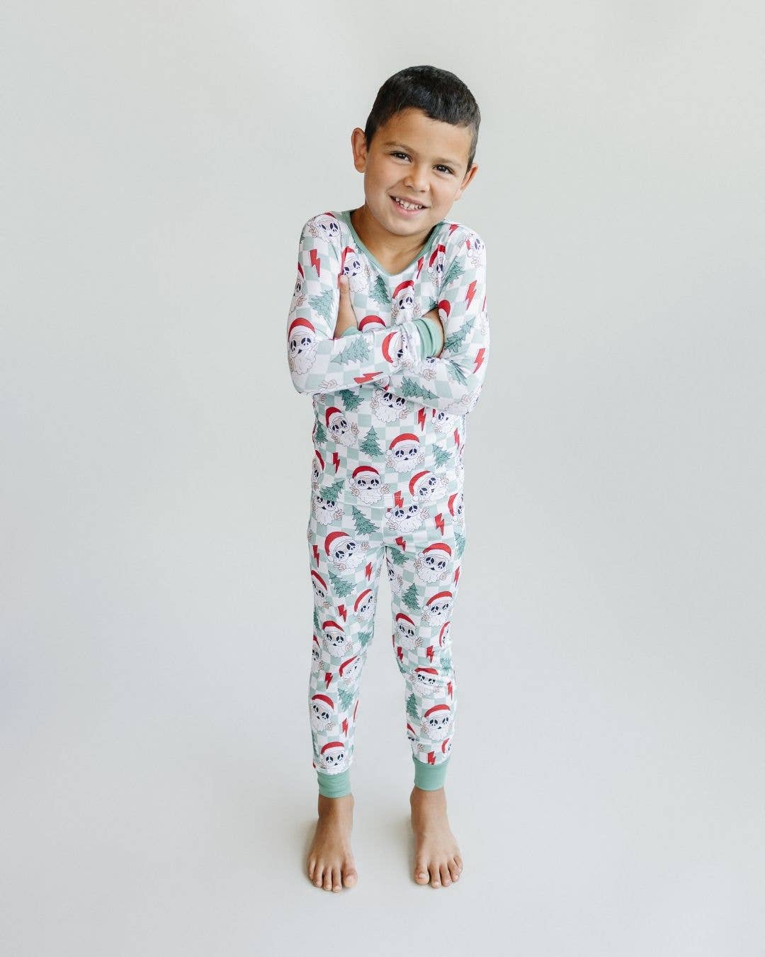 Groovy Santa Two Piece Pajama Set