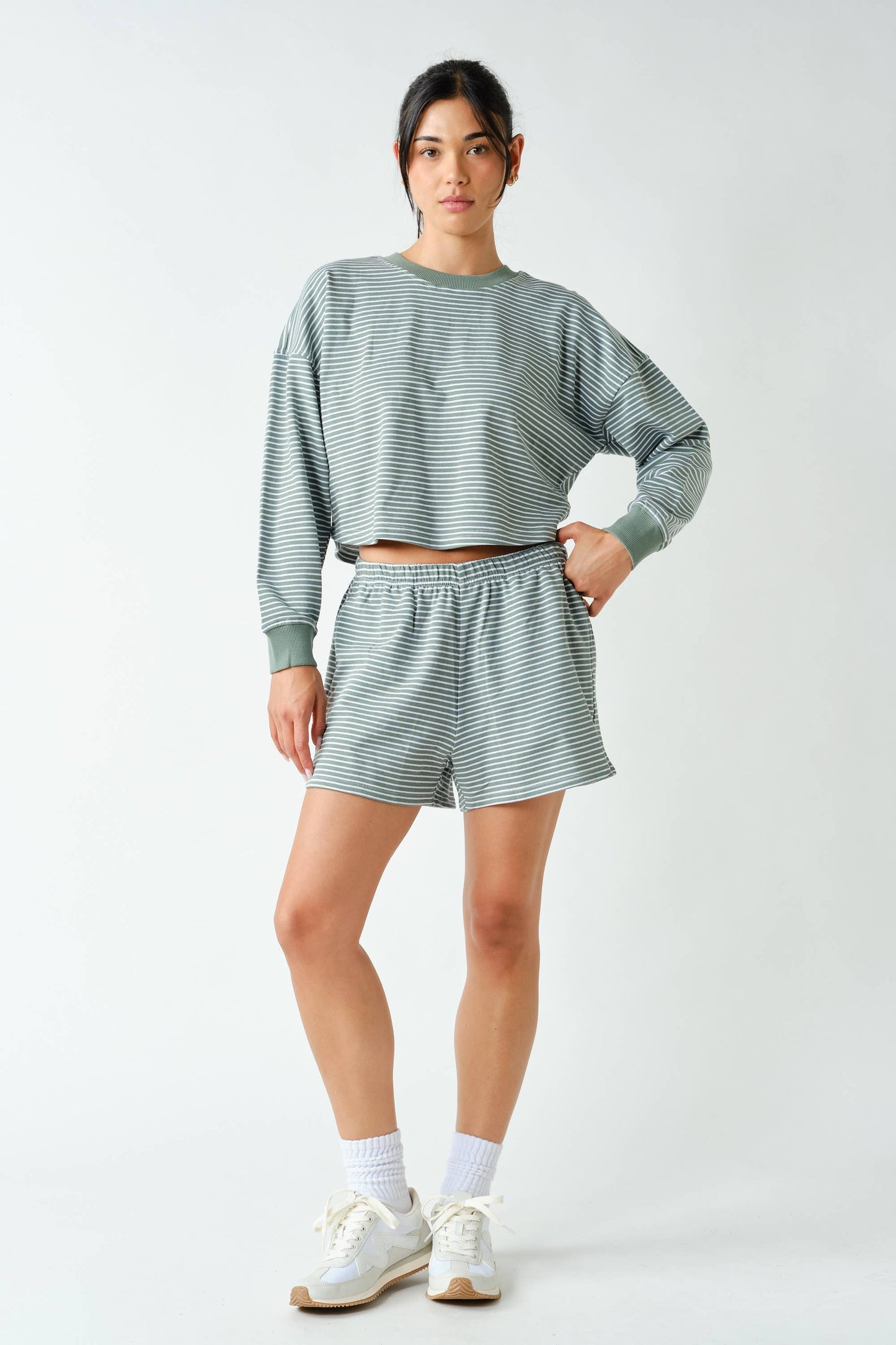 Boardwalk Stripe Crewneck Set