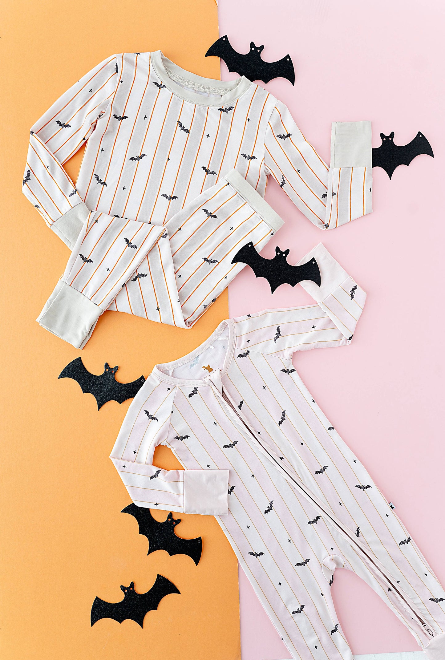 The Batty Bunch Zippered Pajama -Sage