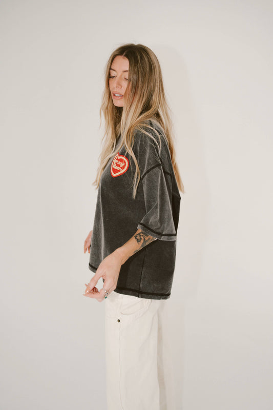 Sorry Mom Black Graphic Tee