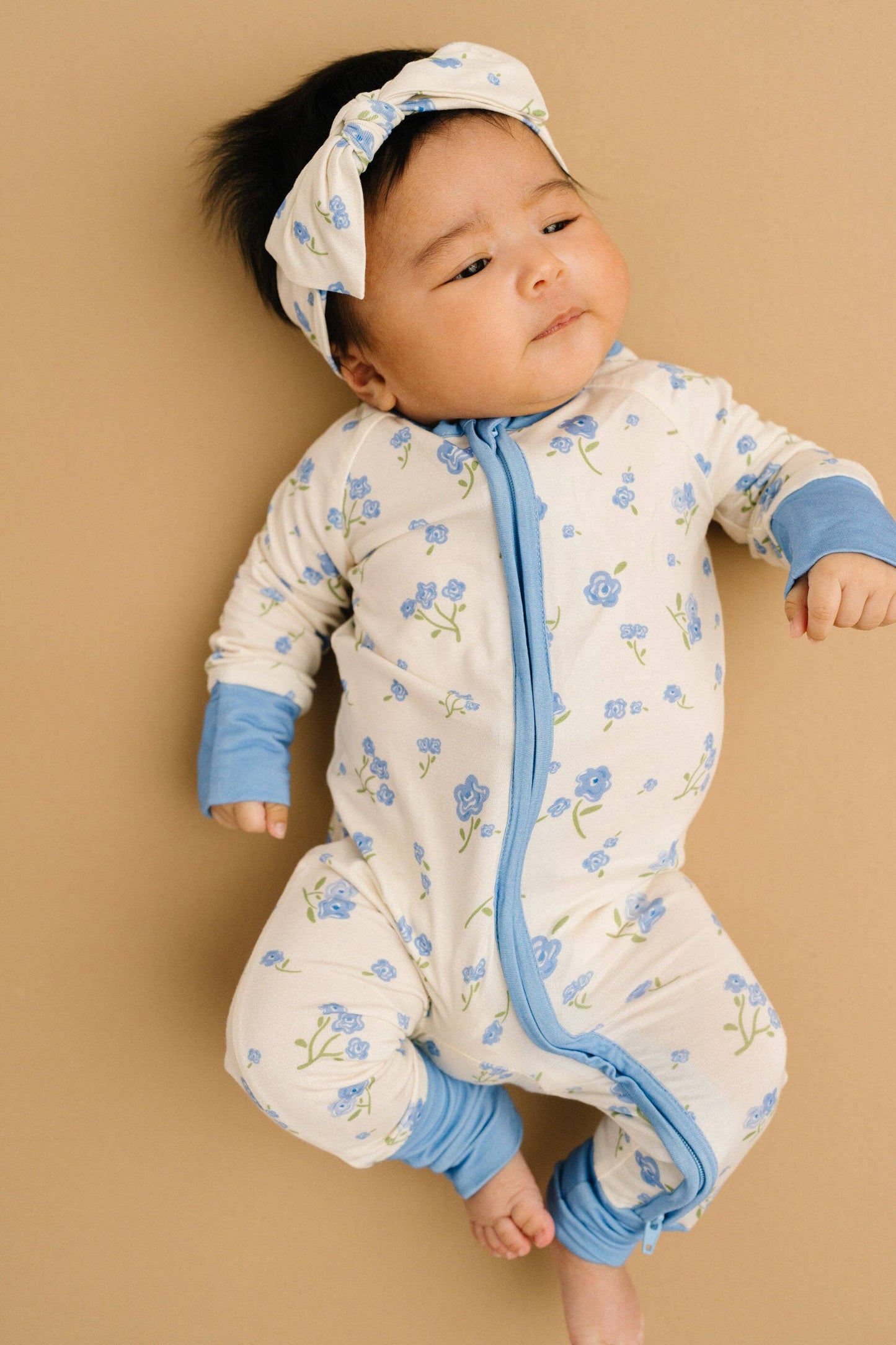 Blue Blooms Zippered Pajama