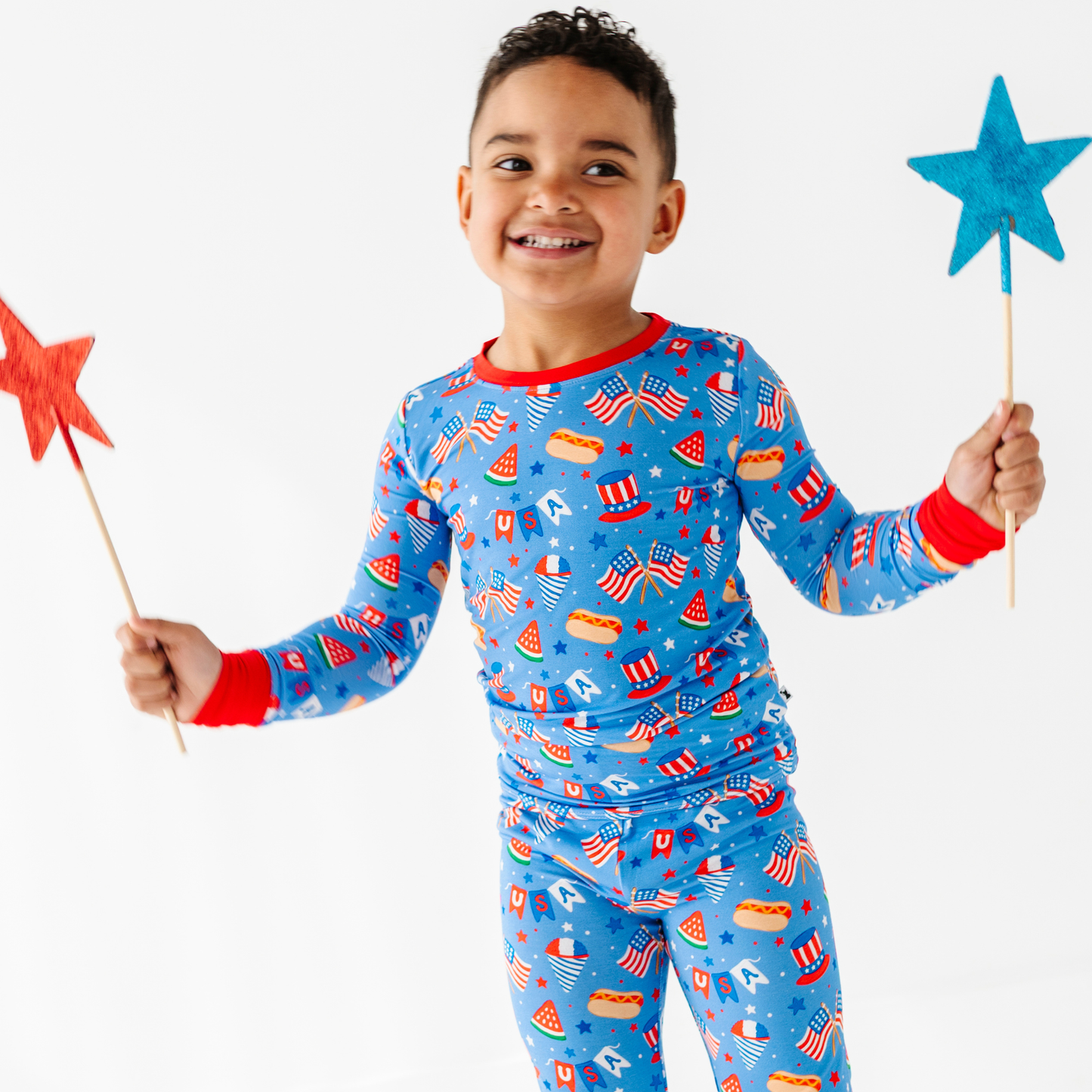 Red, White & Cozy Two Piece Pajama Set
