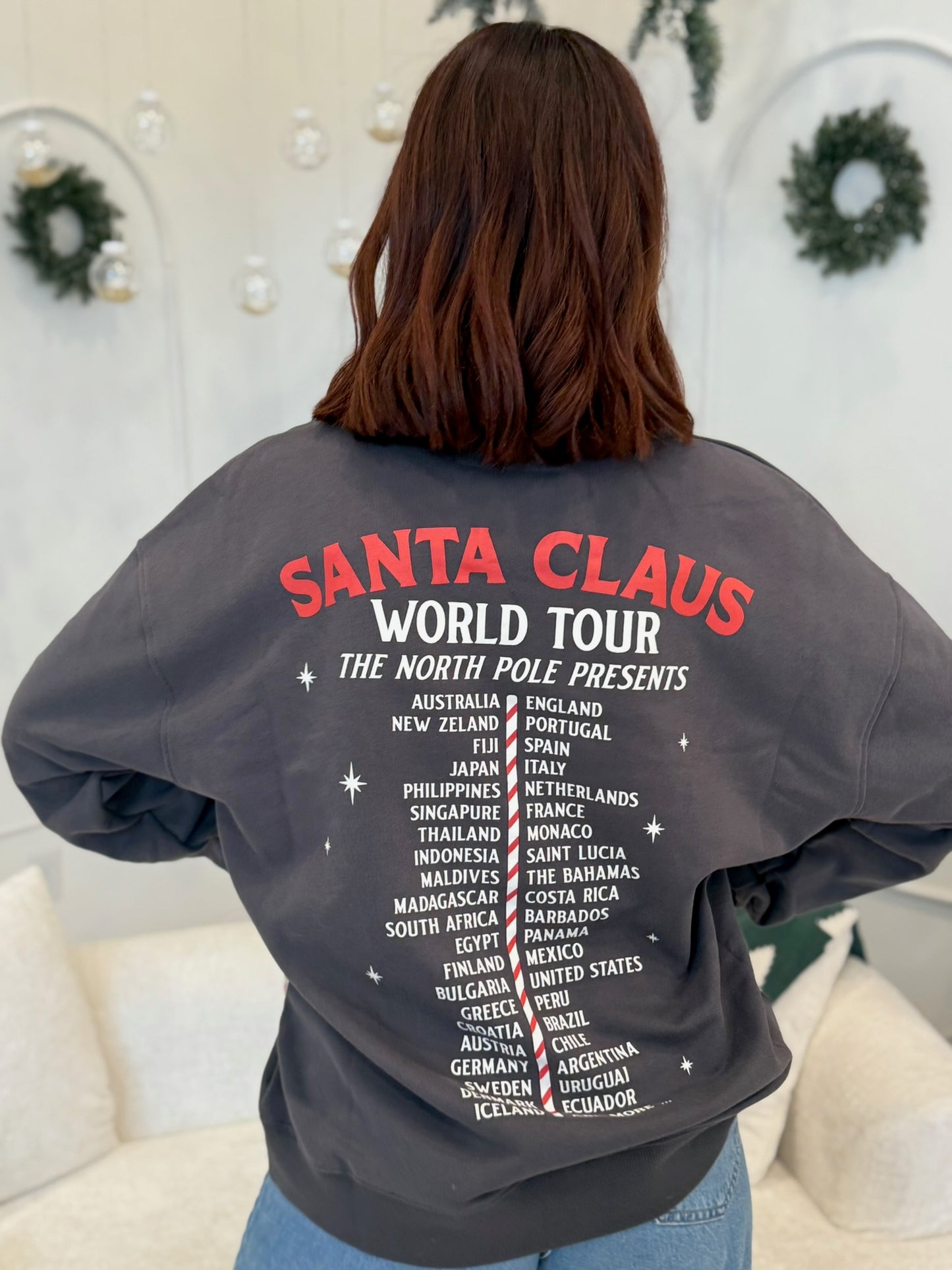 Santa World Tour Adult Crewneck