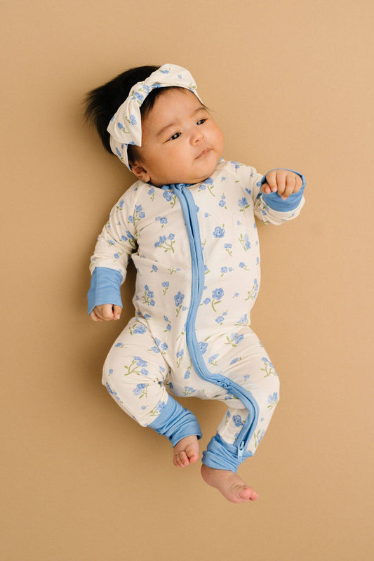 Blue Blooms Zippered Pajama