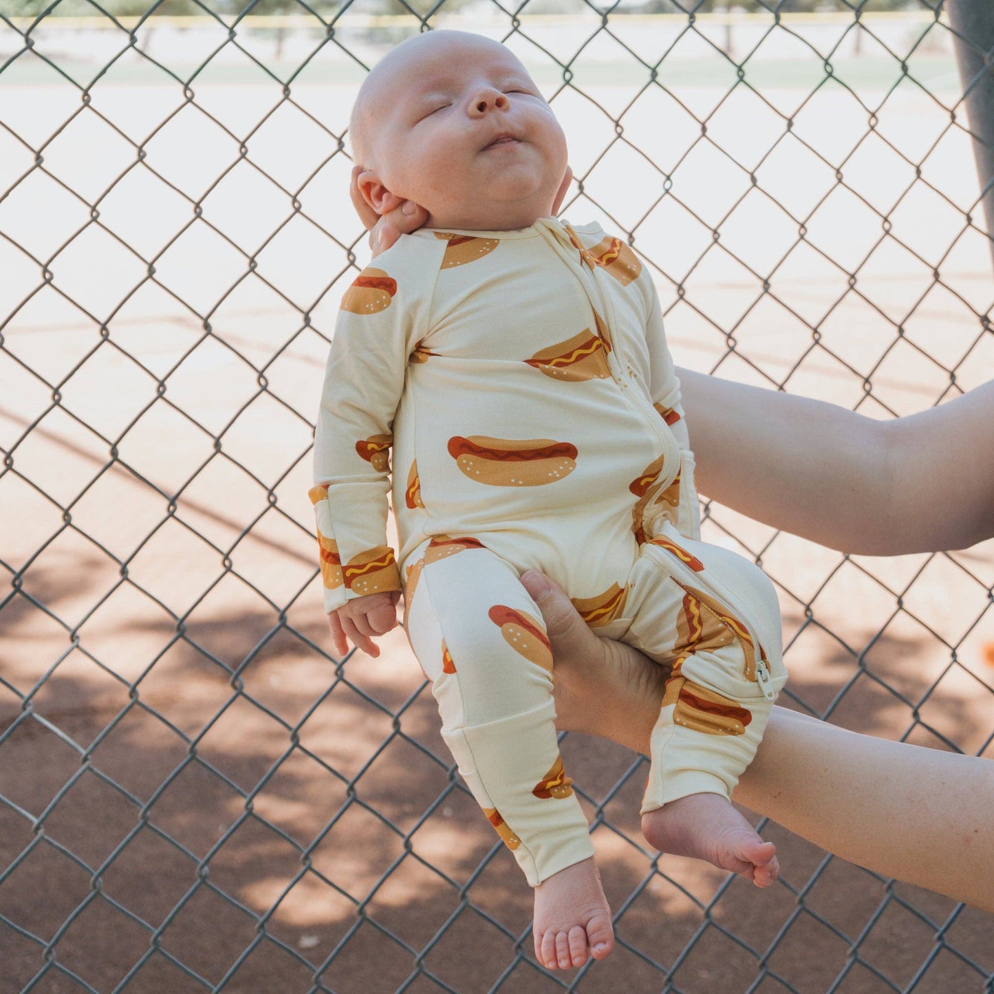 Hot Dog Bamboo Zippered Pajama