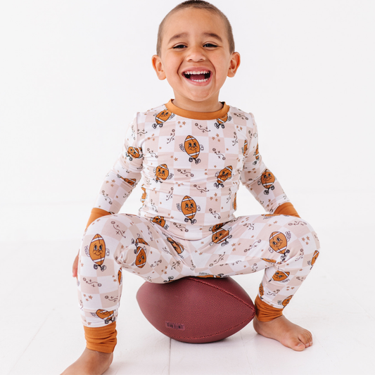 Football Season Two Piece Pajama Set