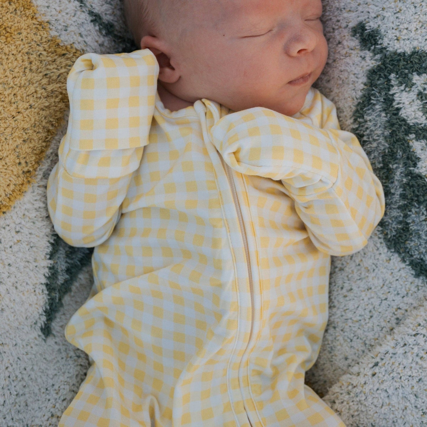 Gingham Lemon Zippered Pajama