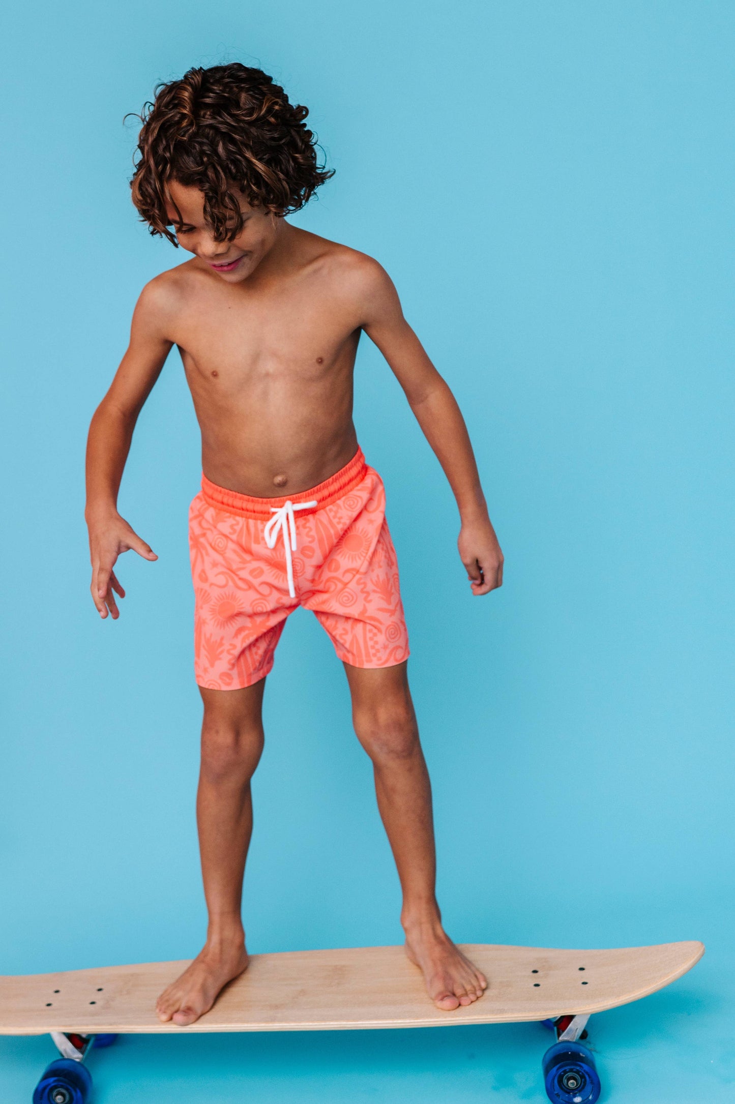 Coral Coastal Swim Trunks