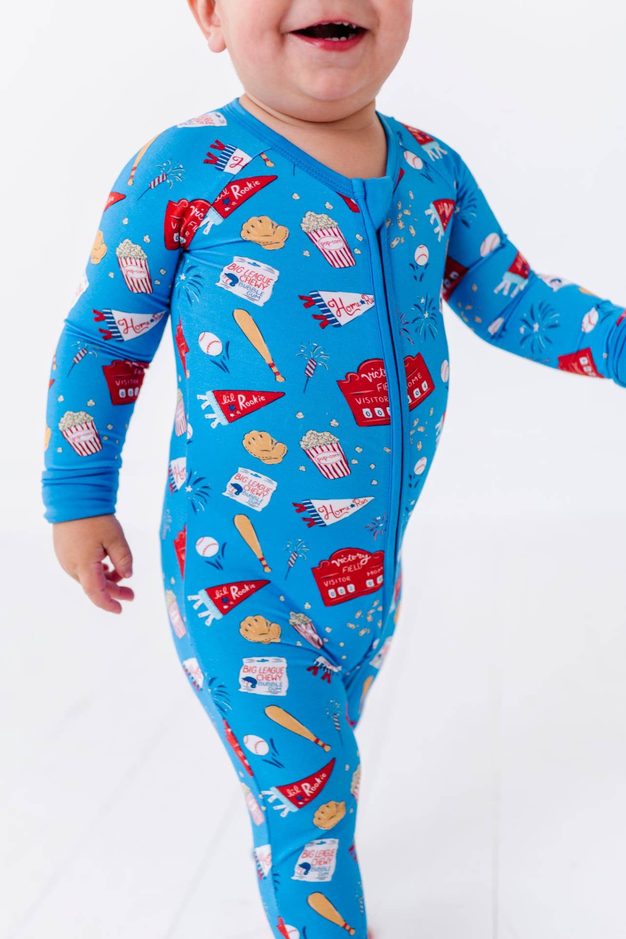 Scoreboard Baseball Zippered Pajama