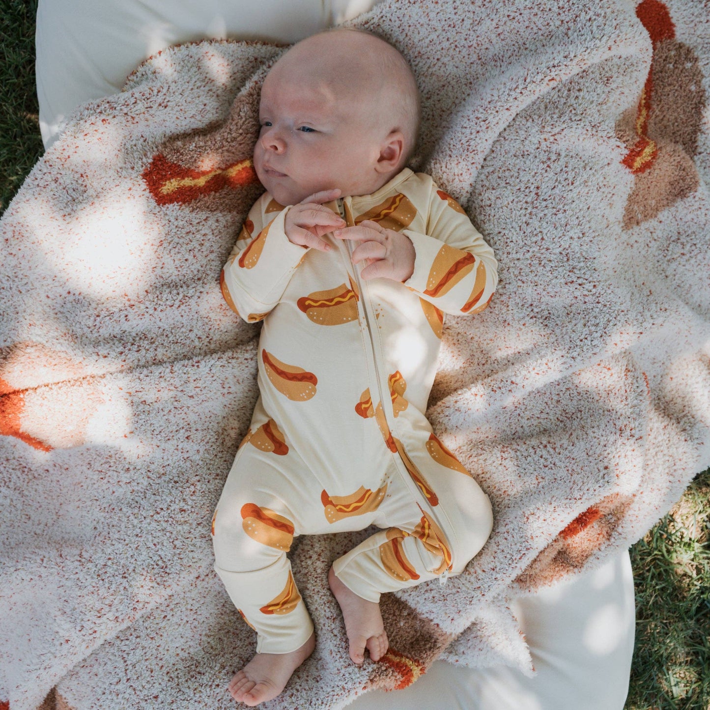 Hot Dog Bamboo Zippered Pajama
