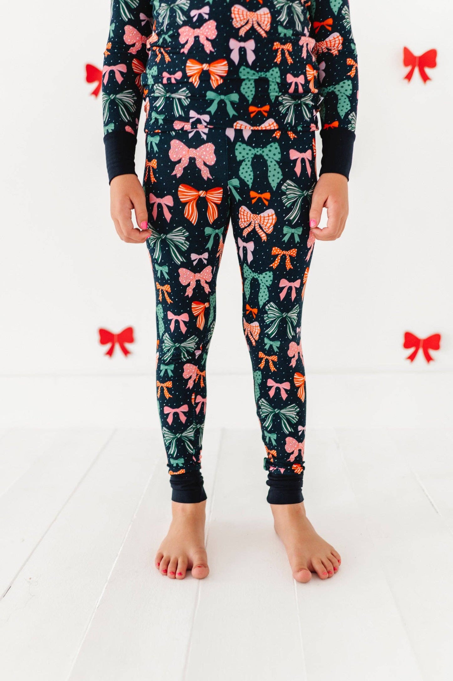 Merry Little Bows Two Piece Pajama Set