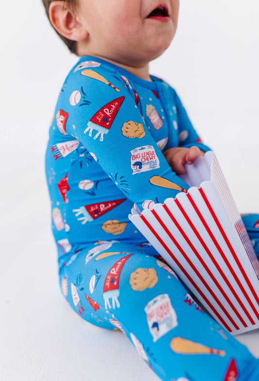 Scoreboard Baseball Zippered Pajama