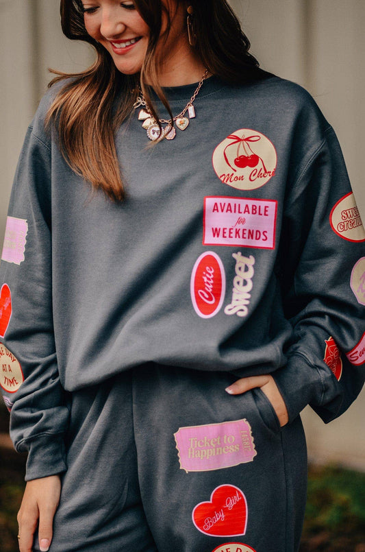Love Vintage Patch Women's Crewneck