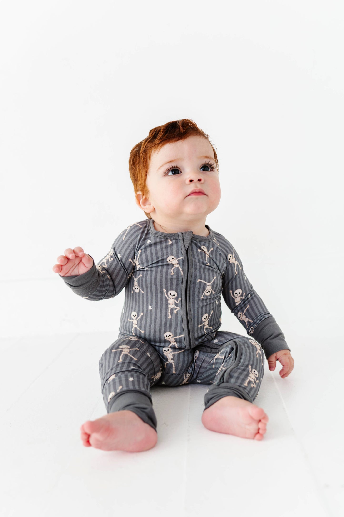 Stripes + Skellys Zippered Pajama