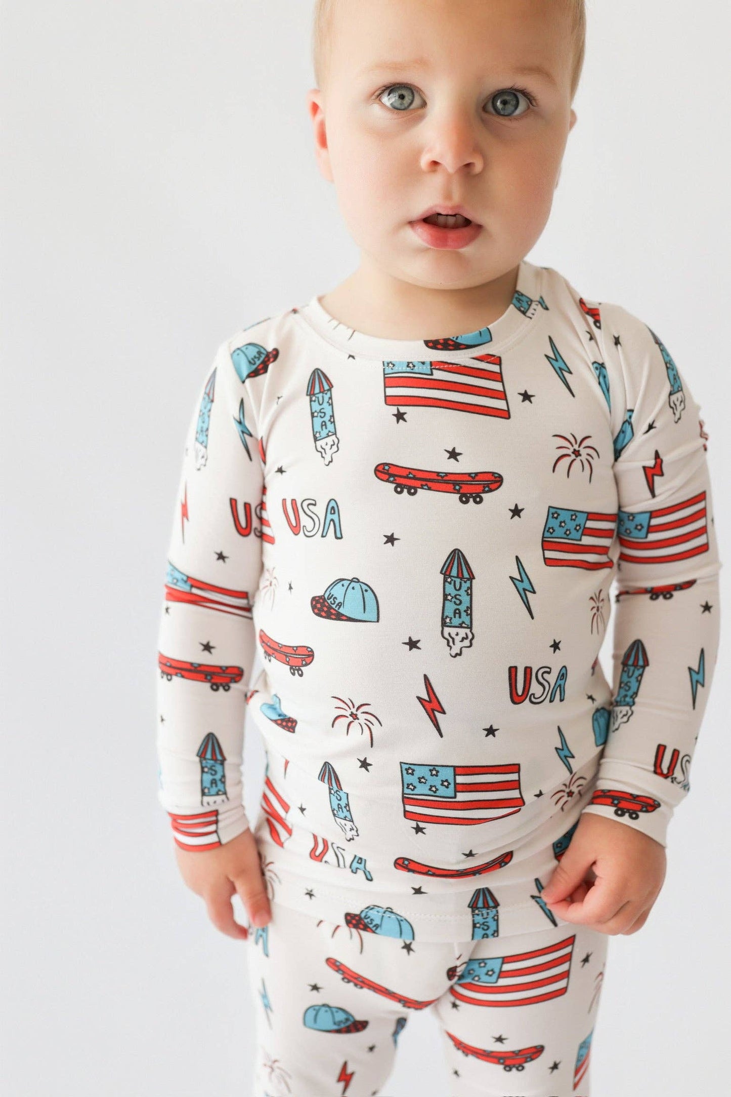 Star and Skate Two Piece Pajama Set