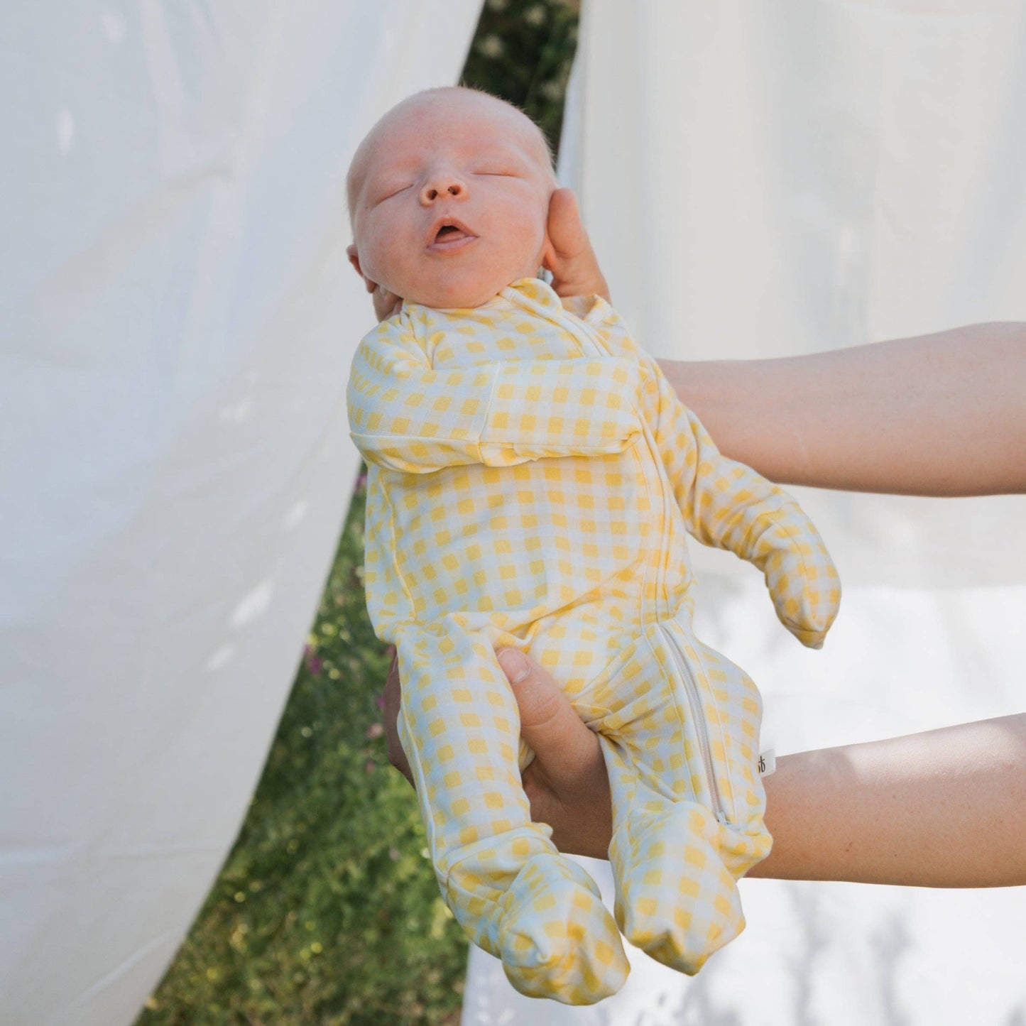 Gingham Lemon Zippered Pajama