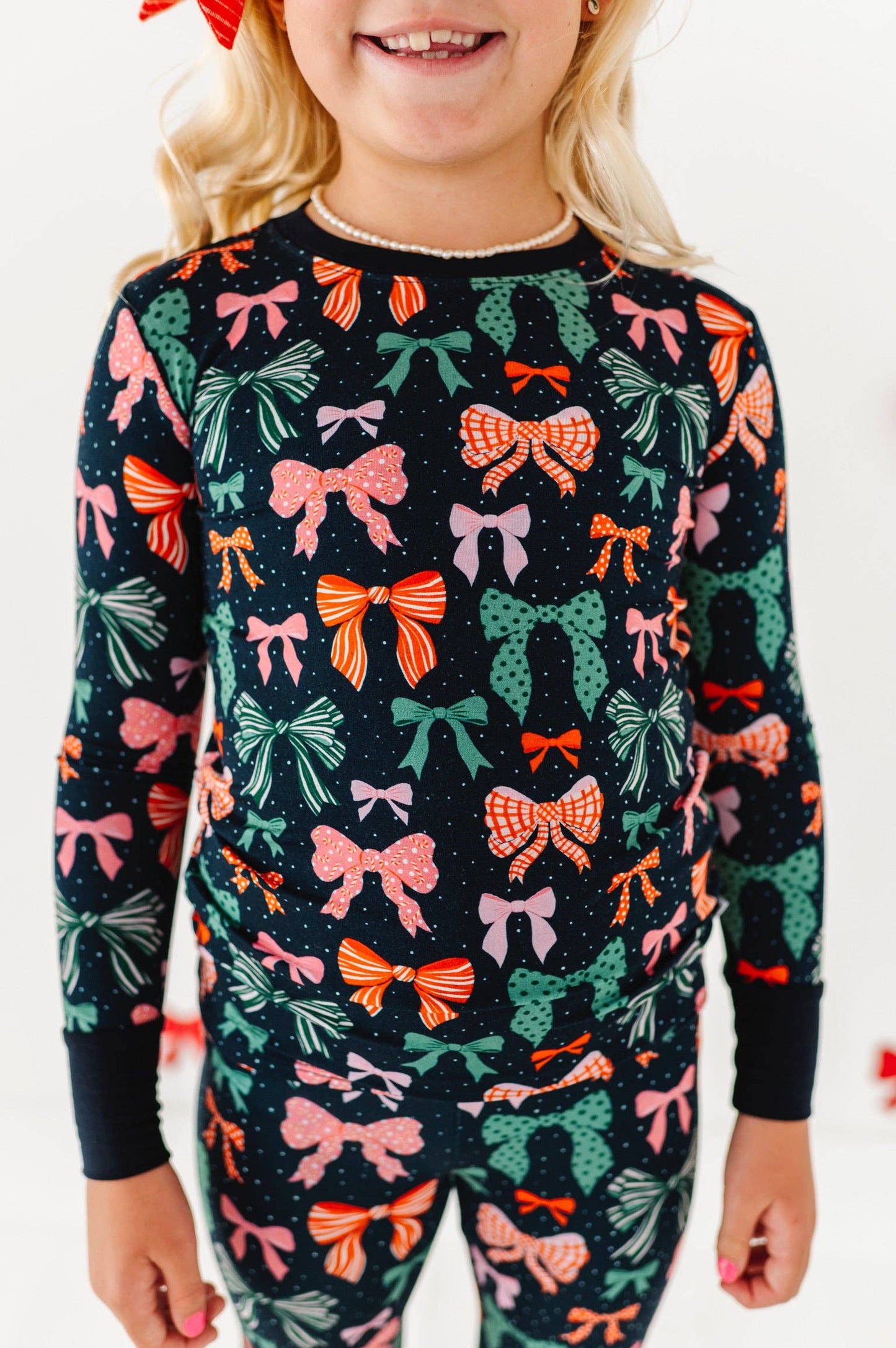 Merry Little Bows Two Piece Pajama Set