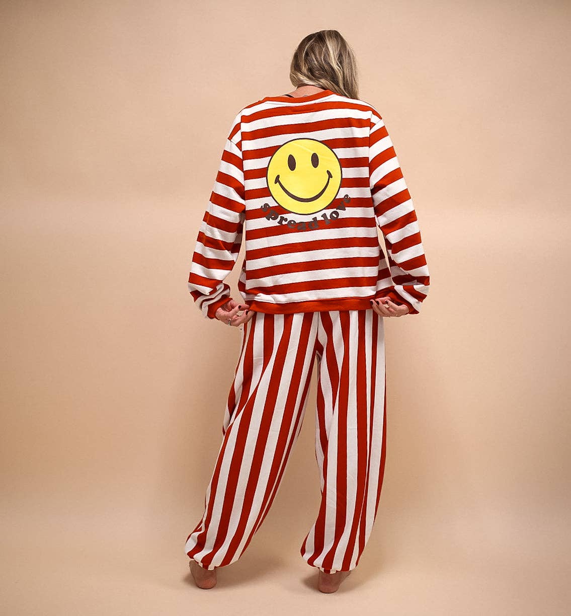 Striped Smile Women's Crewneck