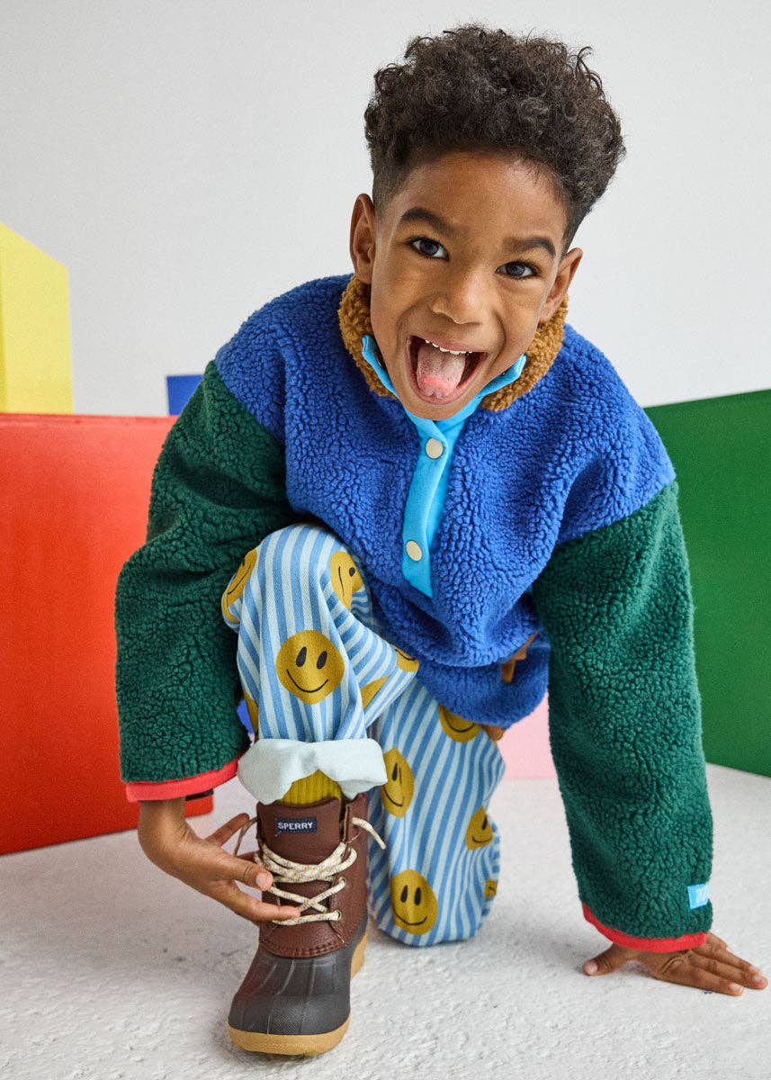 Color Block Fleece Pullover